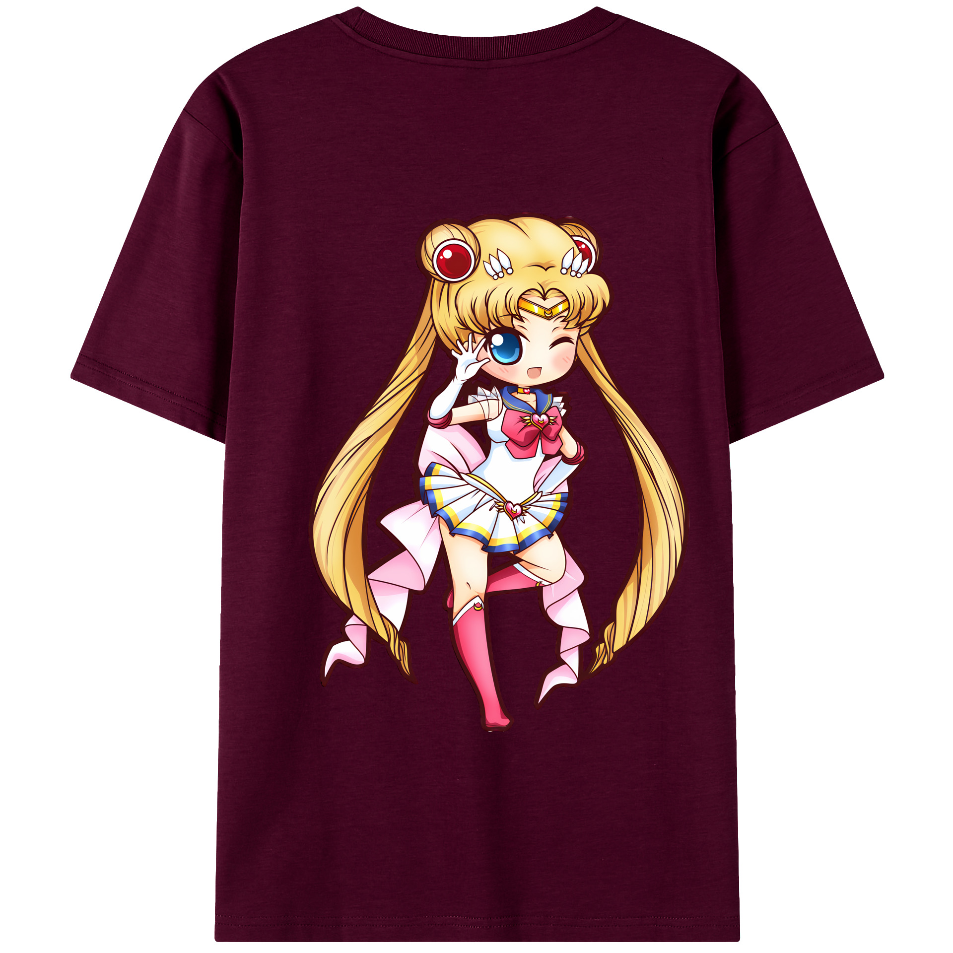 （画像用） 美少女戦士セーラームーン 月野 うさぎ つきの うさぎ Sailor Moon Tsukino Usagi レディース半袖Tシャツ(バックプリント)